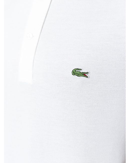 Lacoste White Logo Patch Polo Shirt for men