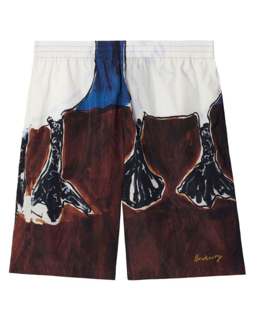Burberry Blue Swan Deck Shorts for men