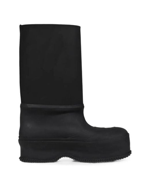 Matthew Williamson Black Platform Rubber Boots