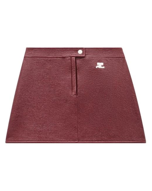 Courreges Red A-Line Skirt