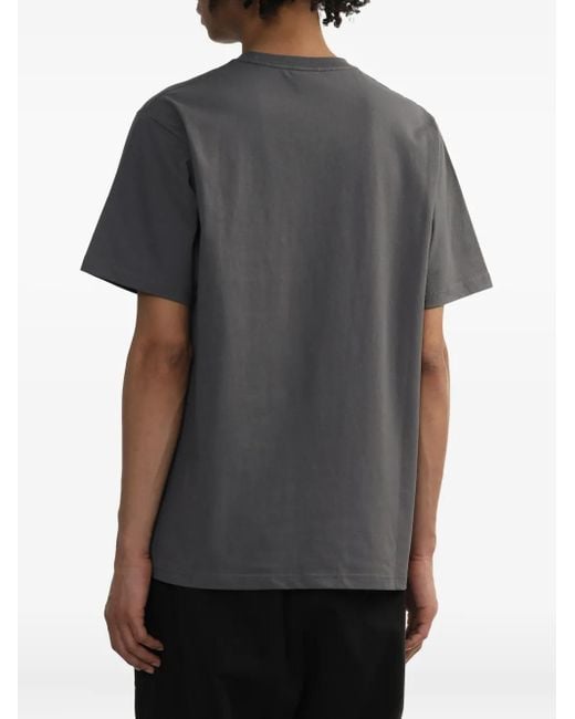 KTZ Gray Logo-Embroidered Cotton T-Shirt for men