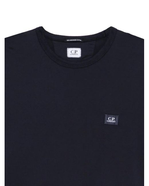 C P Company Blue Logo-Patch Sweater for men
