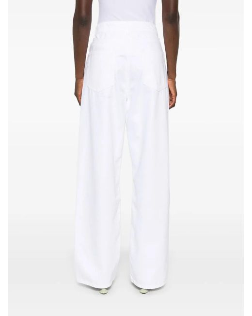 Rohe White Low-Rise Wide-Leg Jeans