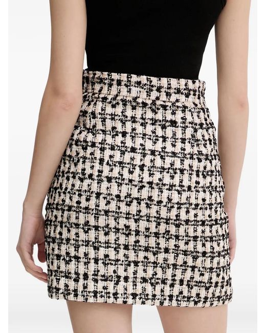 Joop! Black Scara Button Checked Skirt
