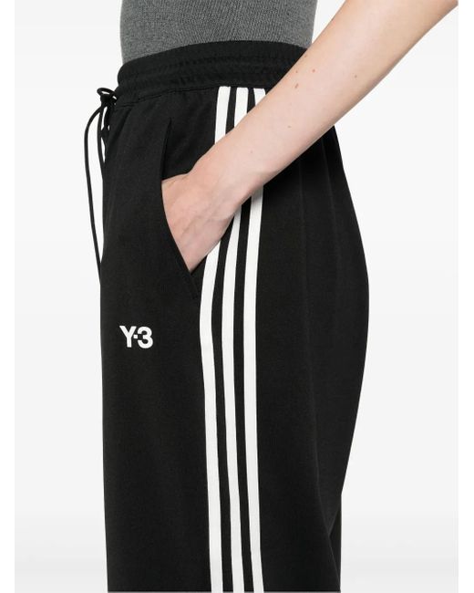 Y-3 Black Logo-Print Track Pants