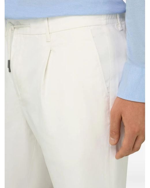 Boggi White Drawstring Shorts for men
