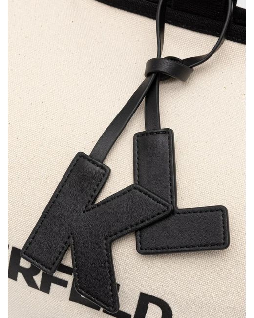 Karl Lagerfeld Natural Large Elongated Shopper