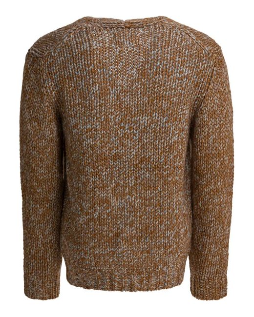 NN07 Brown Buttoned Wool Cardigan for men