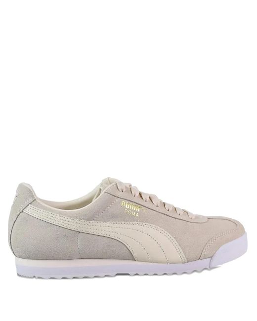 PUMA Brown Roma Suede Low-Top Sneakers for men