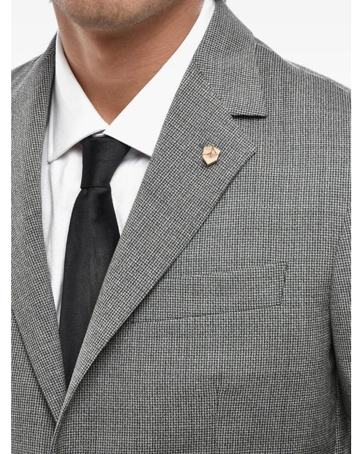 Corneliani Gray Circle Houndstooth Blazer for men