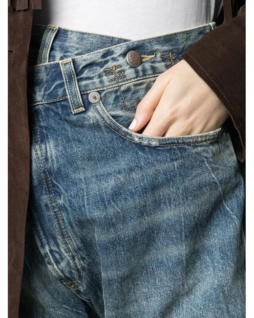 R13 Blue Crossover High-Rise Jeans
