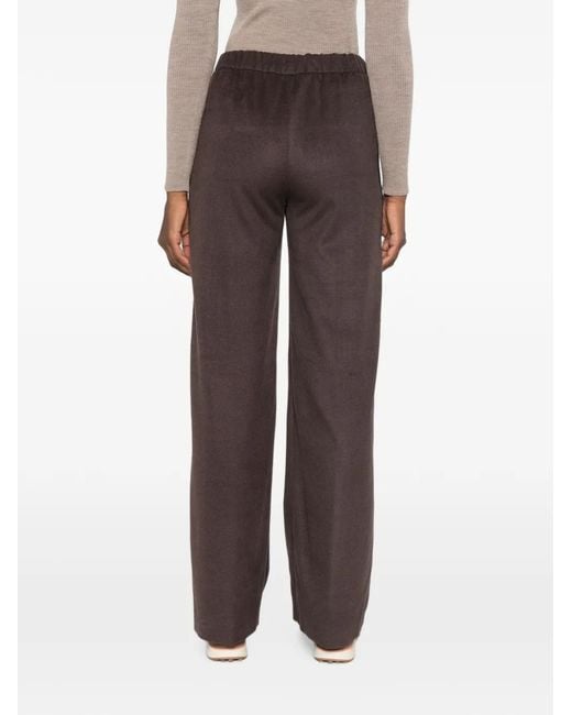 Herno Brown Elasticated-Waistband Palazzo Pants