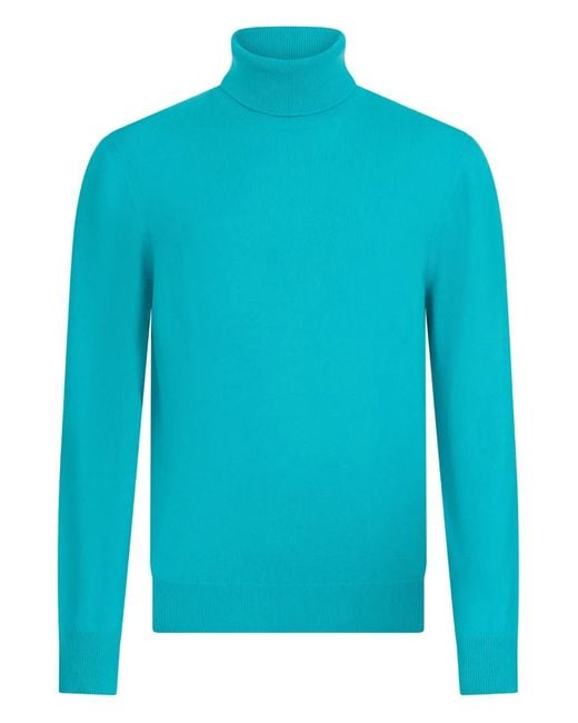 Malo Blue Roll-Neck Sweater for men