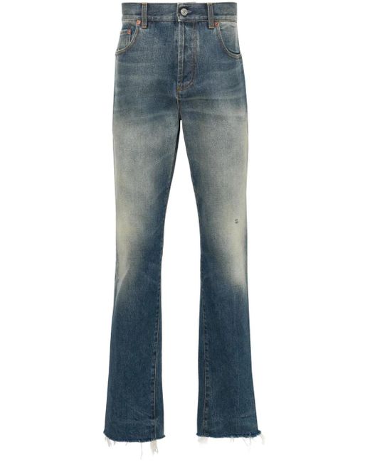 Vaqueros Rectos De Talle Medio Gucci de hombre de color Blue