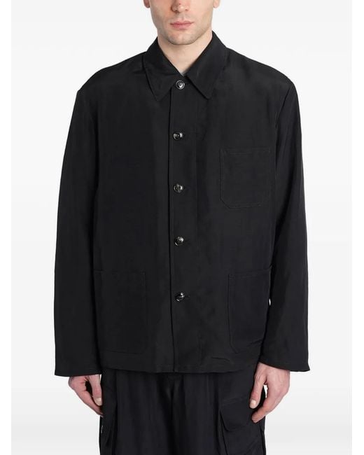 Giorgio Armani Black Buttoned Jacket for men