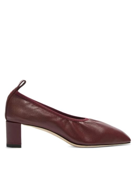 Aeyde Brown 35Mm Narissa Ruched Pumps