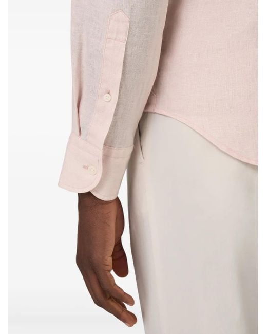 Boggi Pink Linen Shirt for men