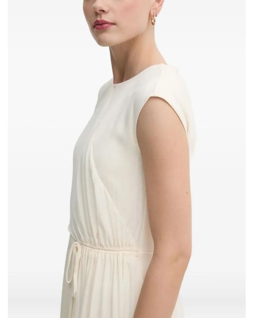 DKNY Natural Cap-Sleeve Cinched Dress
