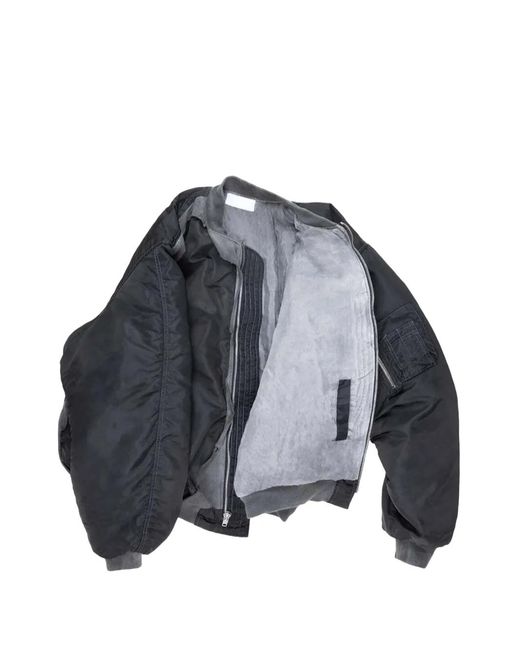 ALEXANDER DIGENOVA Black Cutout Bomber Jacket for men