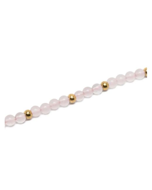 COLLANINE COLORATE White Lobster-Fastening Beaded Necklace