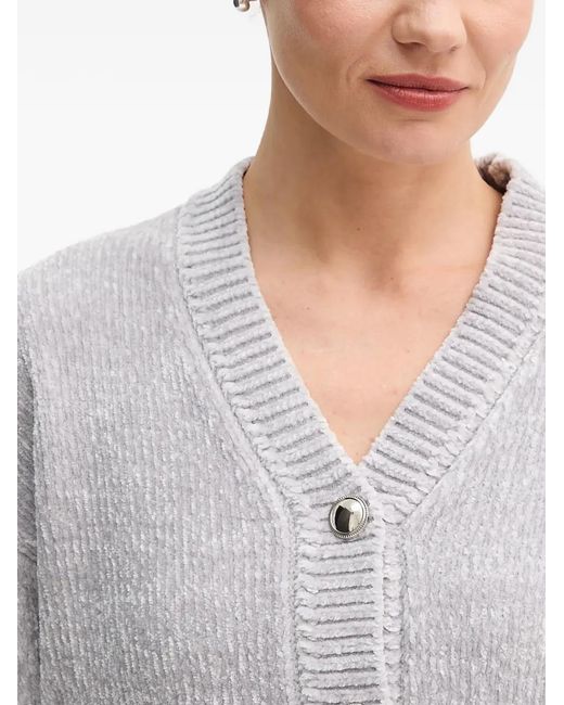MARC AUREL Gray Pocket Button Cardigan