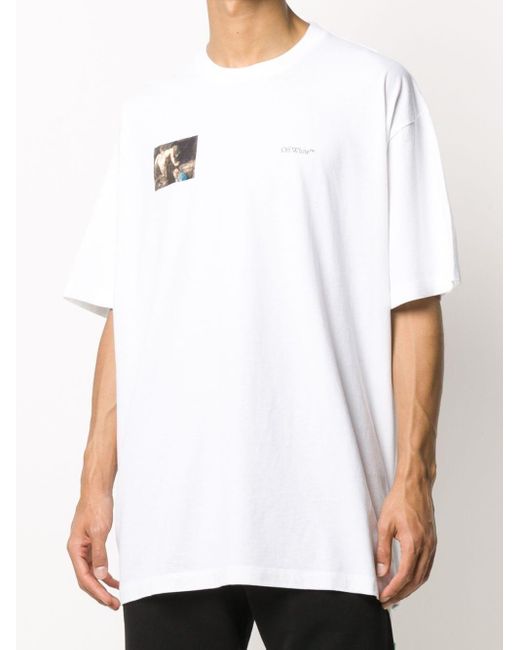 Homme T-shirts T-shirts Off-White c/o Virgil Abloh T-shirt à imprimé Caravaggio Arrow Coton Off-White c/o Virgil Abloh pour homme en coloris Blanc 