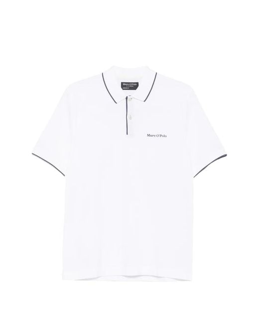 Marc O' Polo White Polo À Logo Brodé for men