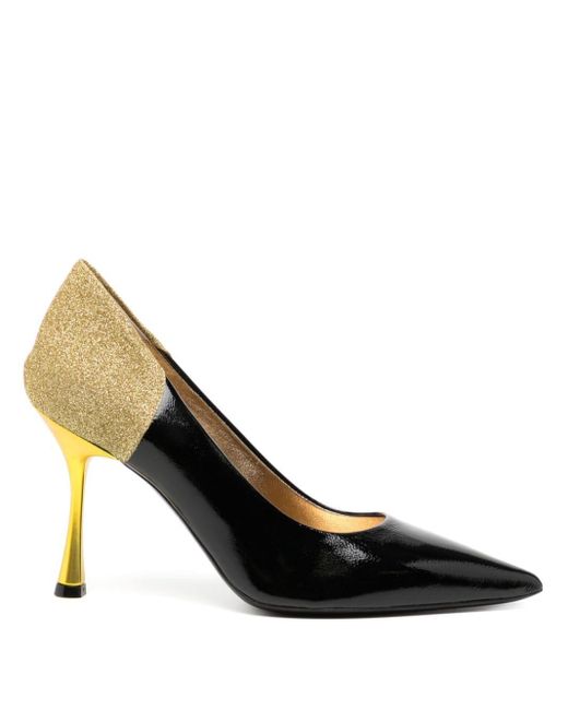 Zapatos Alena Black/Gold con tacón de 65 mm Madison Maison