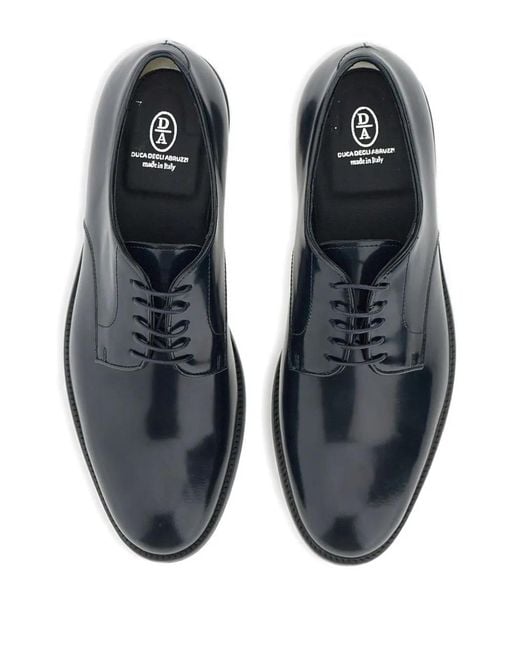 Duca Degli Abruzzi Blue Lace-Up-Fastening Derby Shoes for men