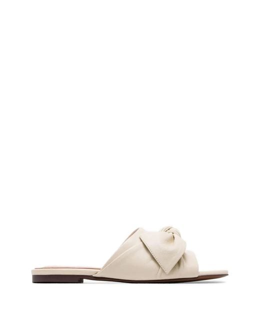 Coccinelle White Knot Leather Sandals