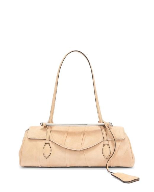 Ermanno Scervino Natural Mini Music Suede Shoulder Bag
