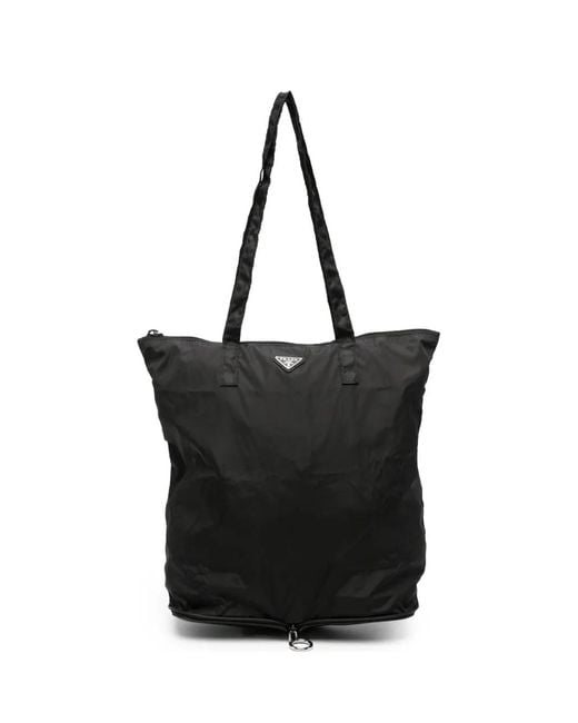 Prada Black Saffiano Calf Leather Make-Up Bag