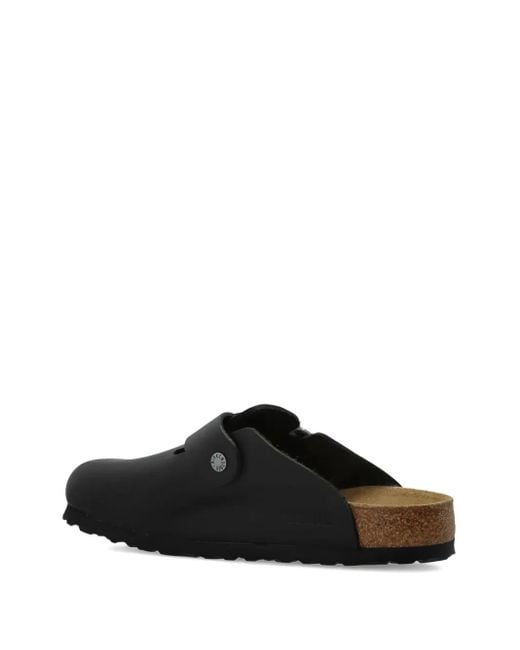 Birkenstock Black Boston Buckled Mules for men