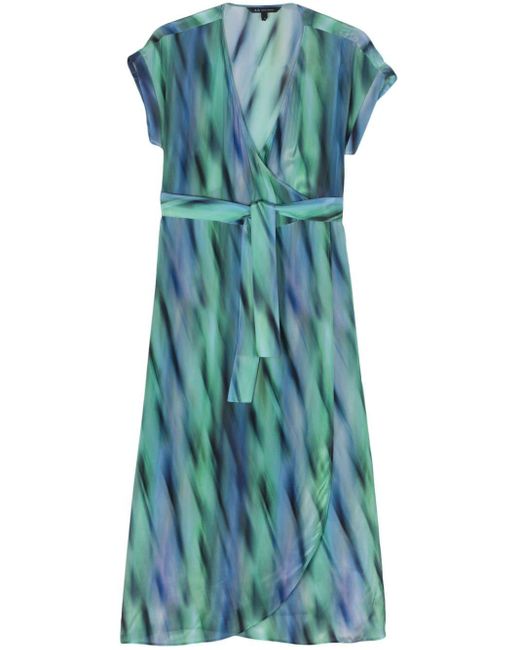 Robe longue à imprimé graphique Armani Exchange en coloris Blue
