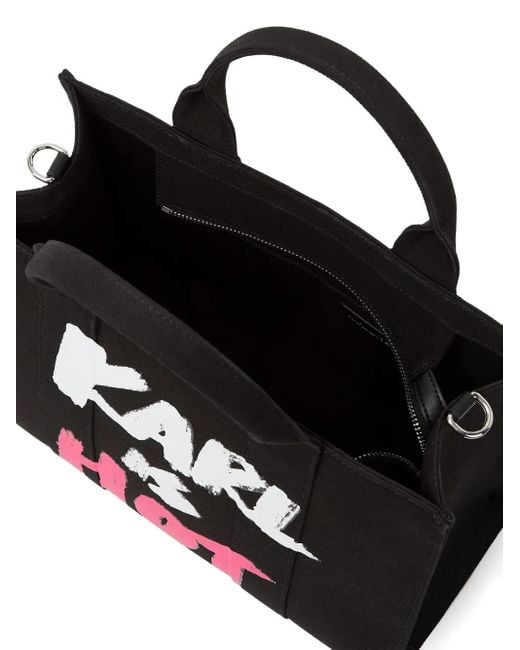Karl Lagerfeld Black Medium Karl Is Hot Tote Bag
