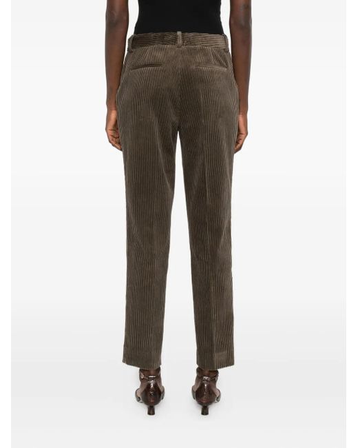 P.A.R.O.S.H. Gray Ribbed Corduroy Trousers