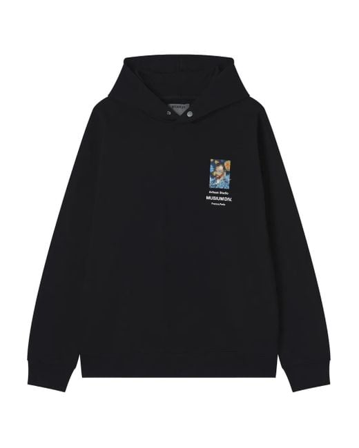 Musium Div. Black Pixel-Print Hoodie for men