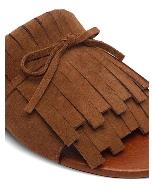 Angel Alarcon Brown London Fringe-Detail Sandals