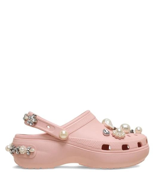 CROCSTM Pink X Simone Rocha Pearl-Embellishment Clogs