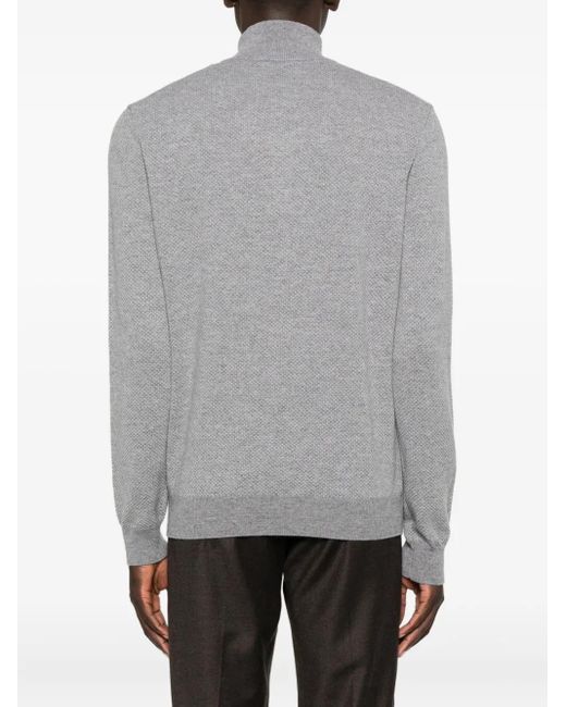 Corneliani Gray Button-Fastening Sweater for men