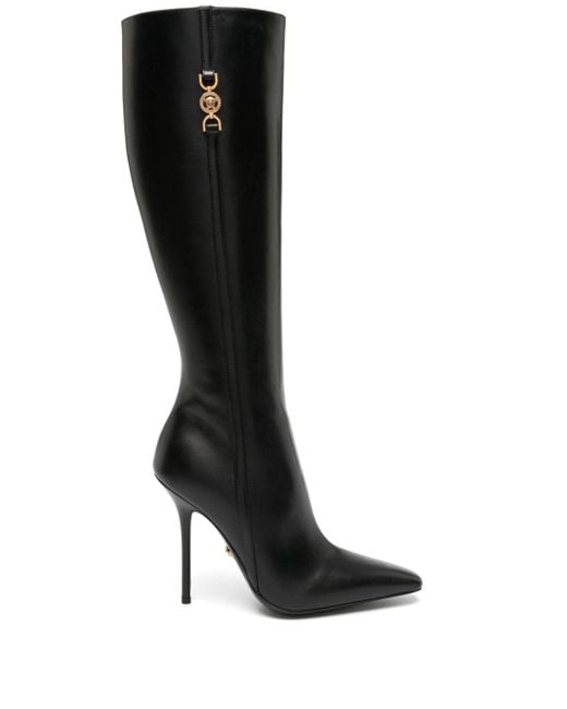 Versace Black Medusa '95 110Mm Leather Boots