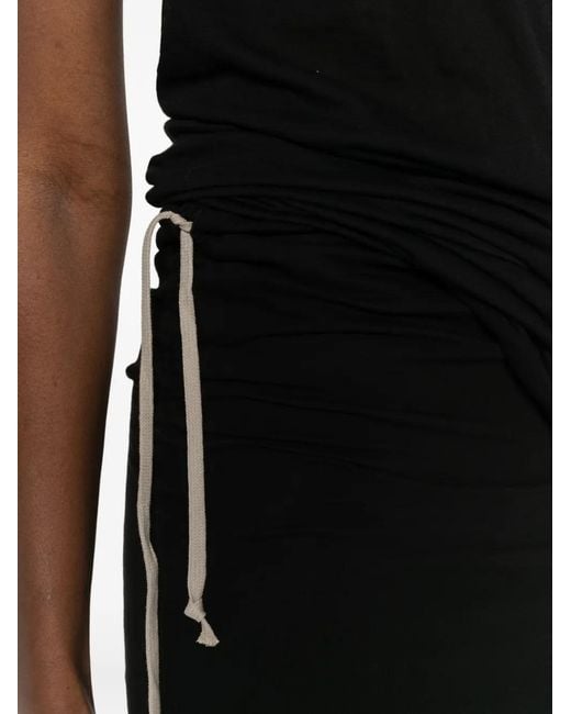 Rick Owens Drawstrings Maxi Skirt in Black | Lyst UK