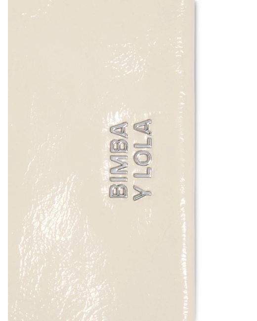 Bimba Y Lola Natural Zipped Leather Wallet