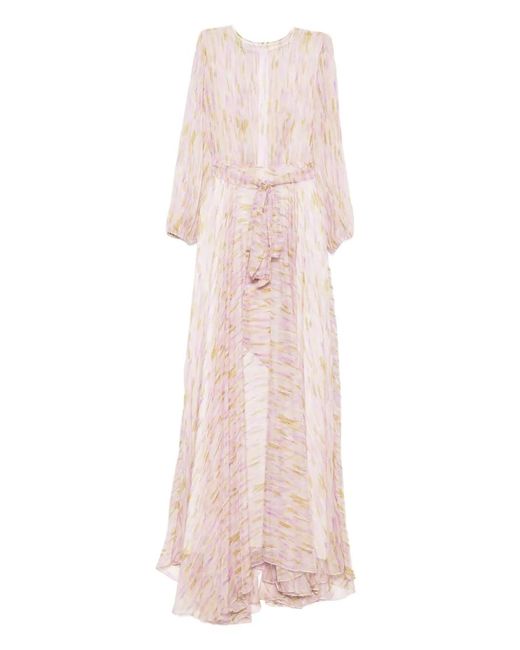 GIADA CURTI Pink Abstract-Pattern Dress