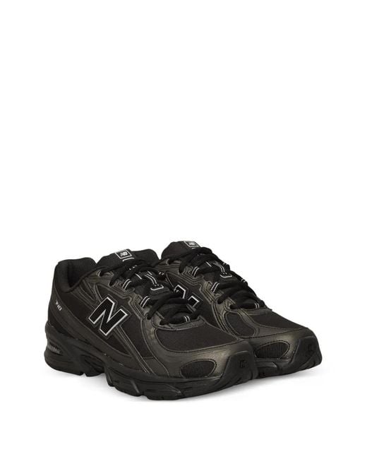 New Balance Black 740 Lace-Up Sneakers for men