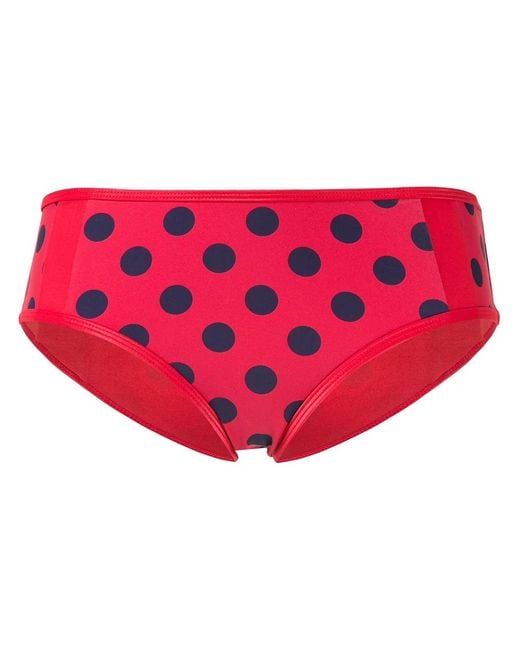Duskii Red Cerise Full Brief Bikini Bottoms