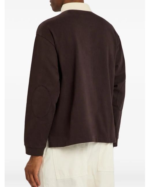 FRAME Brown Long-Sleeve Rugby Polo Shirt for men