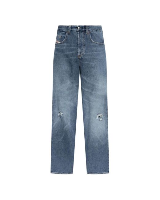 DIESEL Blue 2001 D-Macro Distressed Jeans for men