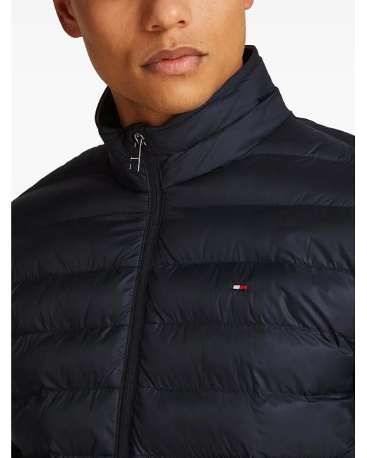 Tommy Hilfiger Gewatteerd Jack Met Rits in het Blue voor heren