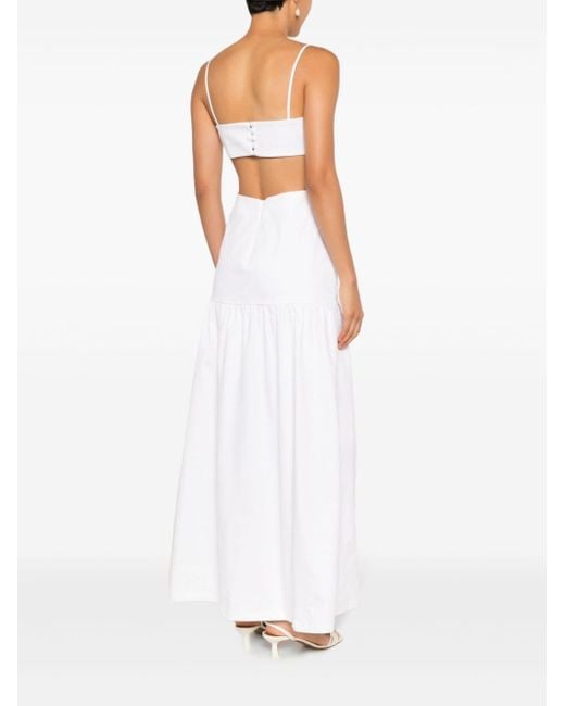 Adriana Degreas White Cut-out Beach Dress